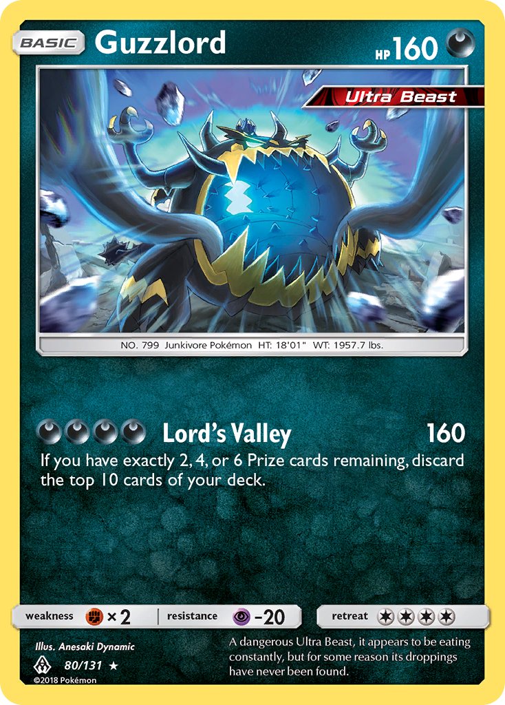 Guzzlord - 080/131 (FLI) Holo Rare - Near Mint Holofoil