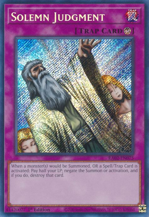 Solemn Judgment (RA02-EN075) Secret Rare - Near Mint 1st Edition