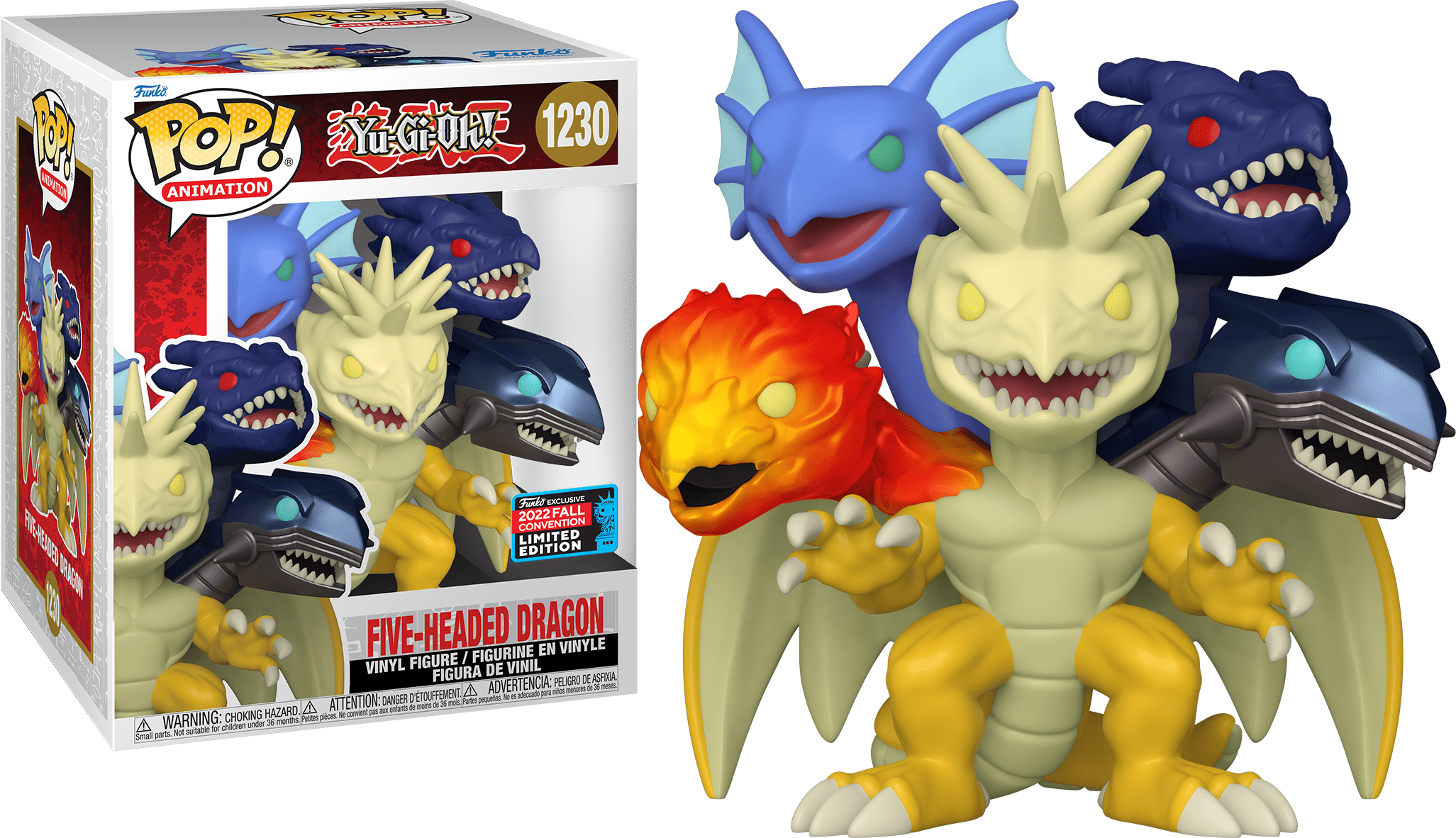 POP Figure Deluxe: Yu-Gi-Oh #1230 - Five Headed Dragon (2022 Fall Convention) Damaged Box