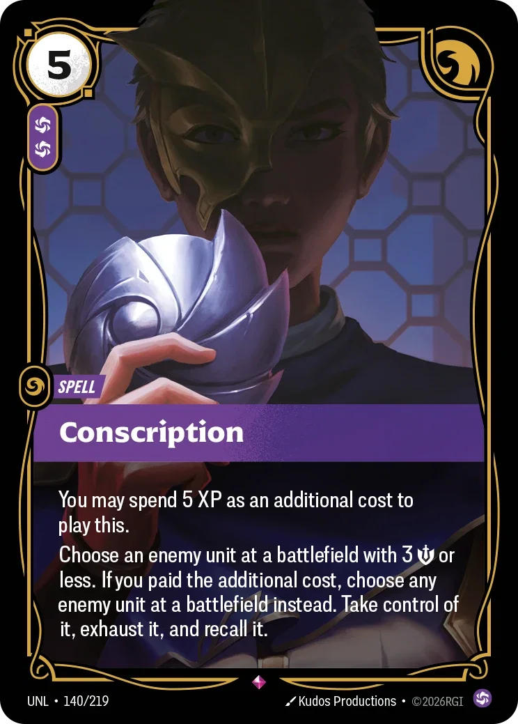 Conscription - 140/219 (UNL) Rare