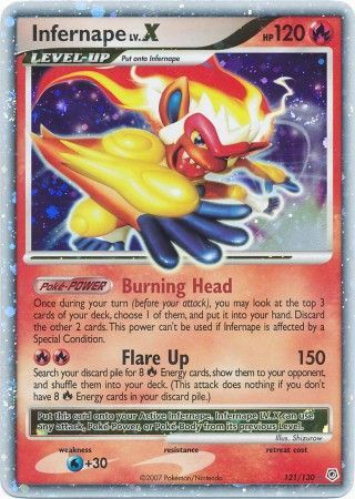Infernape LV. X - 121/130 (DP) Ultra Rare - Near Mint Holofoil