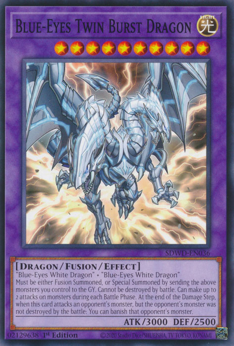 Blue-Eyes Twin Burst Dragon (SDWD-EN036) Common - Near Mint 1st Edition