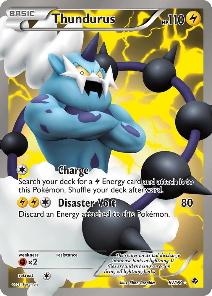 Thundurus - 97/98 (EPO) Ultra Rare - Light Play Holofoil