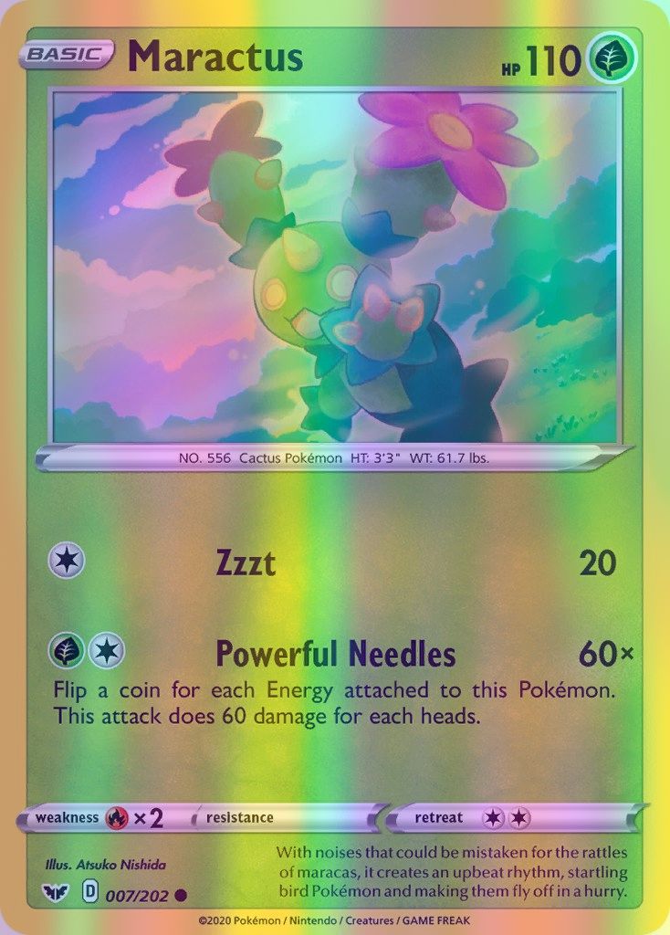 Maractus - 007/202 (SWSH01) Common - Near Mint Reverse Holofoil