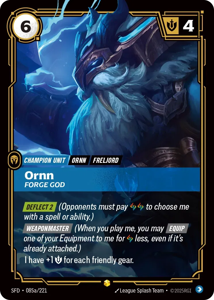 Ornn - Forge God (Alternate Art) - 085a/221 (SFD) Showcase