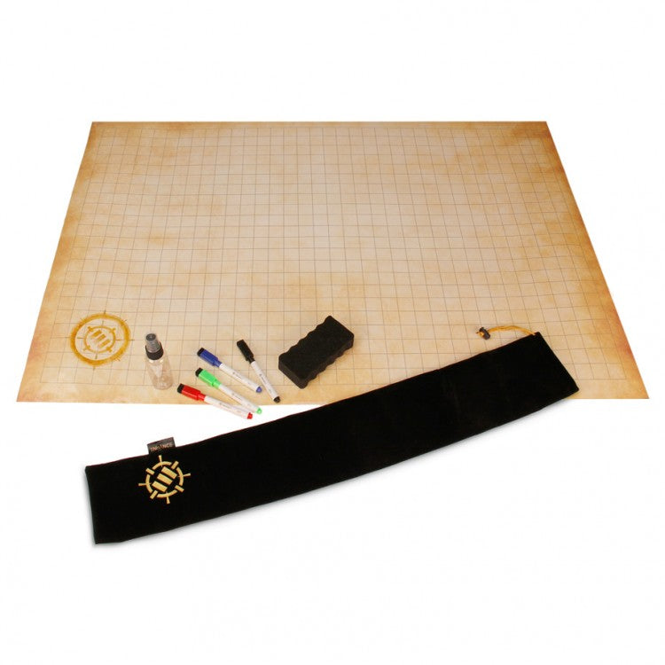 Enhance Gaming: RPG Grid Mat Campaign Kit - Brown