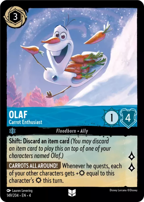 Olaf - Carrot Enthusiast (Ursula's Return 149/204) Uncommon - Near Mint