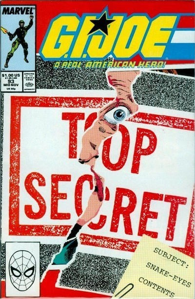G.I. Joe: A Real American Hero (1982 Series) #93 (8.5) Snake Eyes Face Revealed
