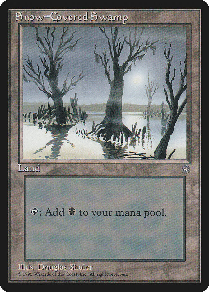 Snow-Covered Swamp (ICE-C) Moderate Play