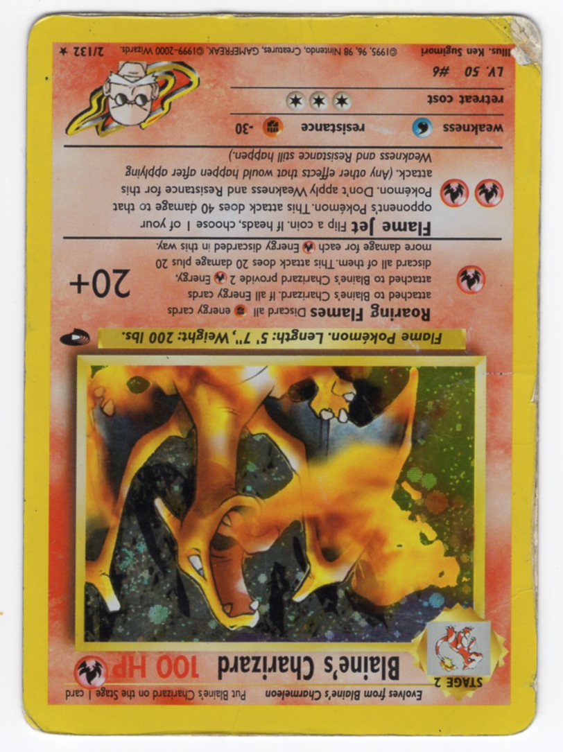Blaine's Charizard (2/132) Damaged