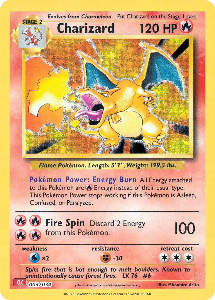 Charizard - 003/034 (TCG:CLC) Classic Collection - Near Mint Holofoil