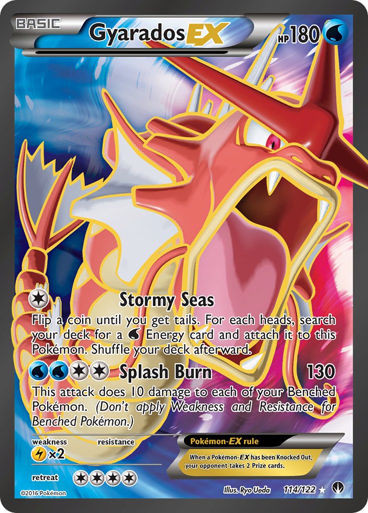 Gyarados EX (Full Art) - 114/122 (BKP) Ultra Rare - Near Mint Holofoil