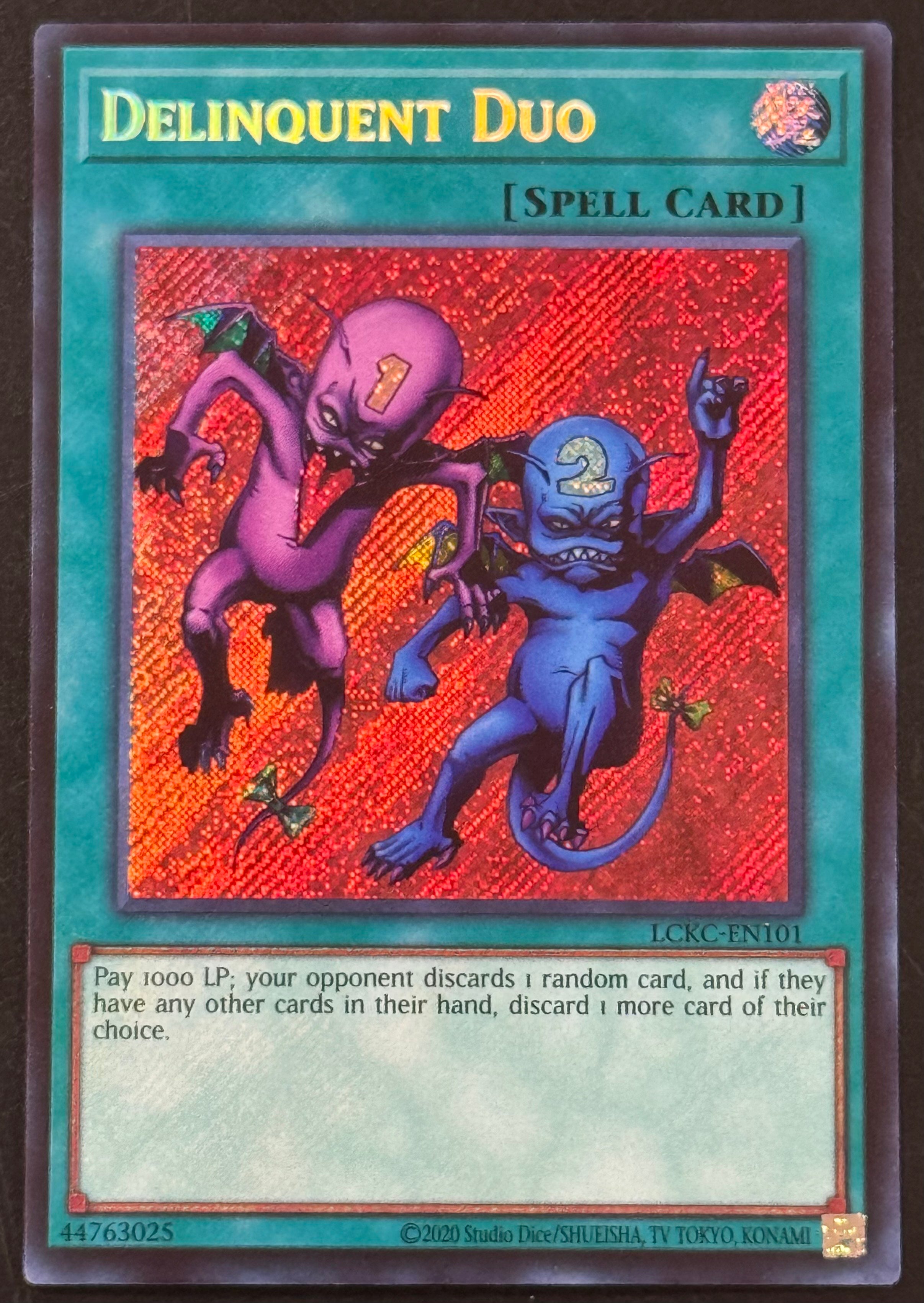 Delinquent Duo (LCKC-EN101) (2020 Reprint) Secret Rare Near Mint Unlimited