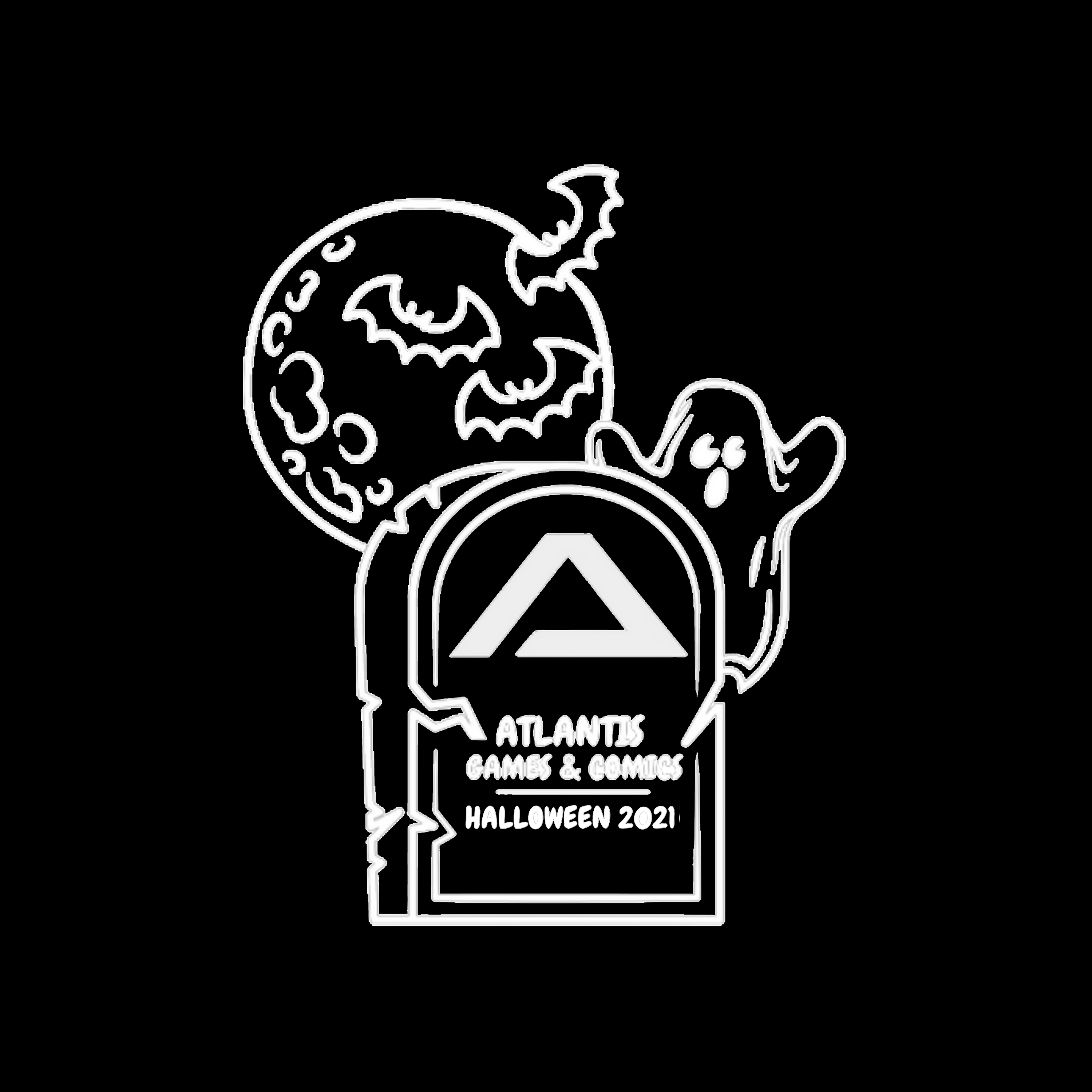 Atlantis Swag: Halloween 2021 Logo T-Shirt - Black (3XL)