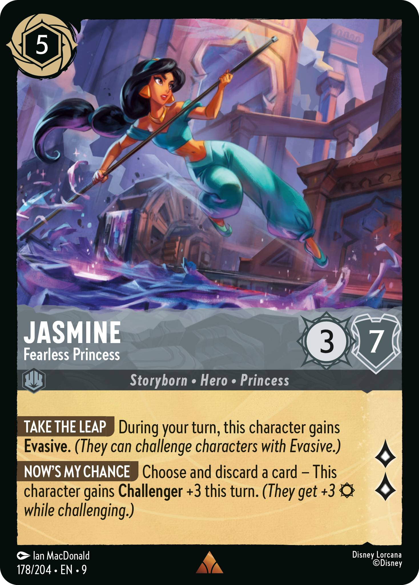 Jasmine - Fearless Princess (Fabled - 178/204) Rare