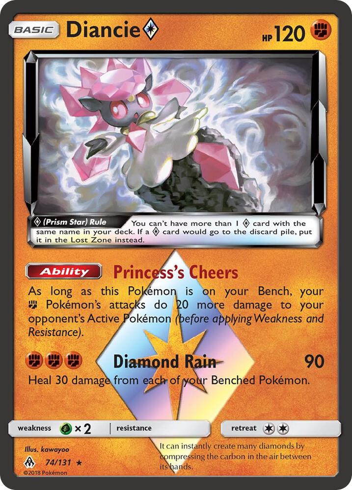 Diancie Prism Star - 074/131 (FLI) Prism Rare - Lightly Played Holofoil