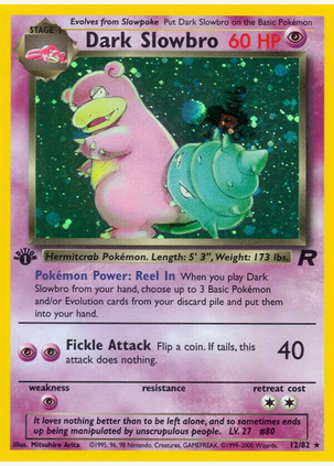 Dark Slowbro - 12/82 (TR) Holo Rare - Unlimited Light Play