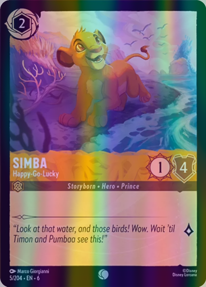 Simba - Happy-Go-Lucky (Azurite Sea 005/204) Common - Near Mint Cold Foil