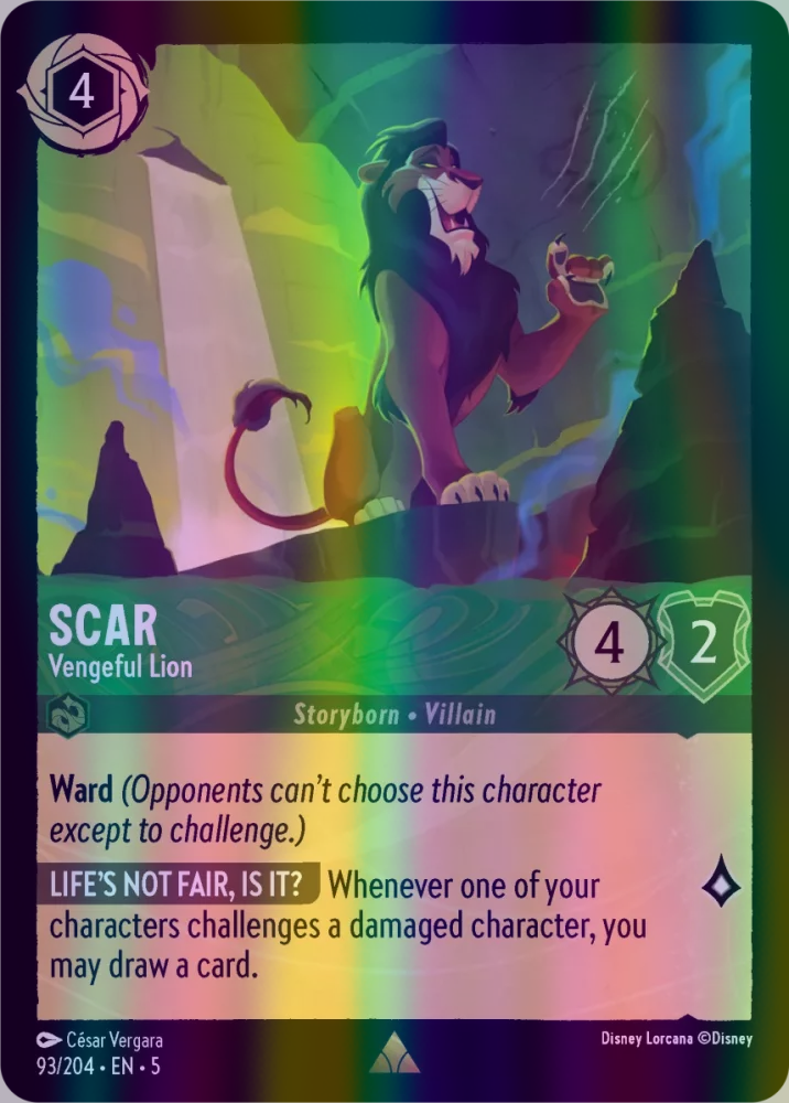 Scar - Vengeful Lion (Shimmering Skies 093/204) Rare