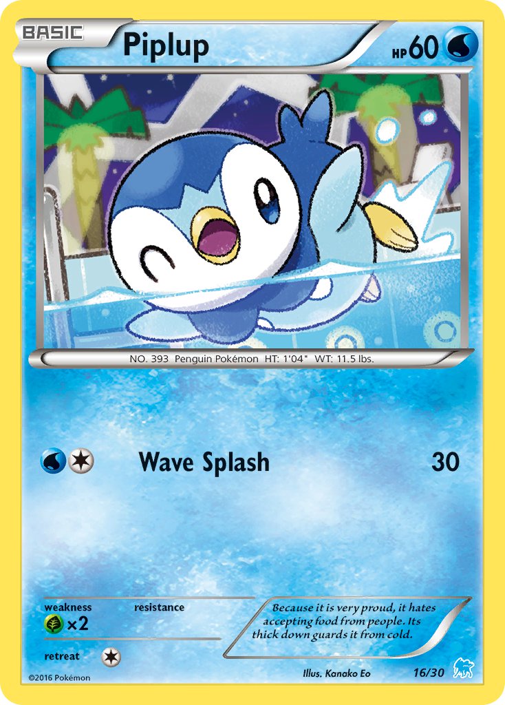 Piplup - 16/30 (TK9S) Common - Near Mint