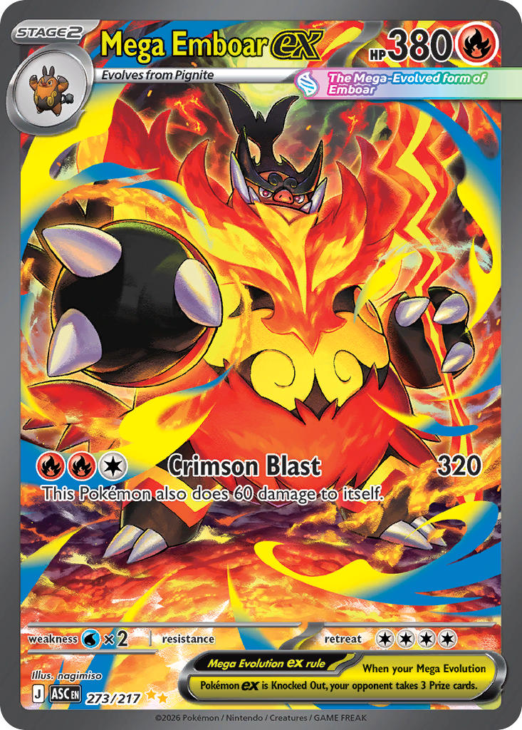 Mega Emboar ex - 273/217 (ASC) Special Illustration Rare