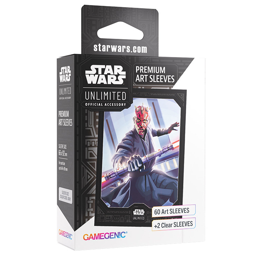 GameGenic: Premium Art Sleeves - Star Wars: Unlimited - Darth Maul (60ct +2 Clear Sleeves)
