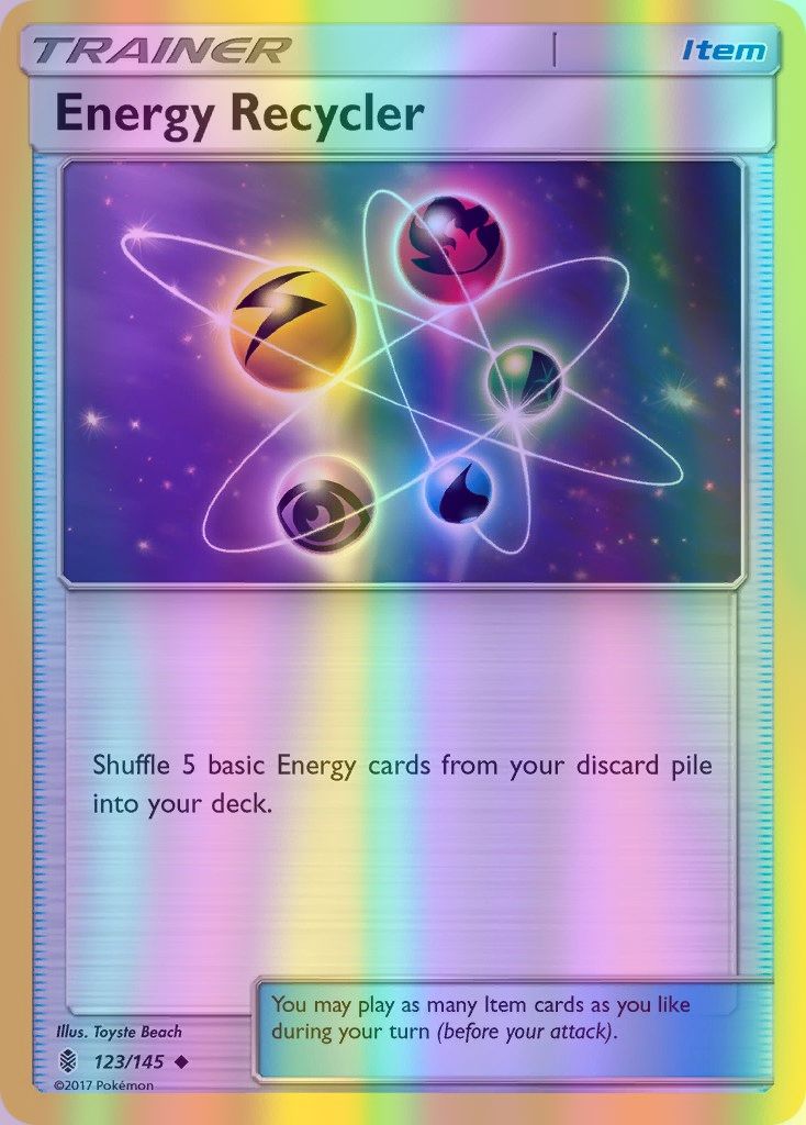 Energy Recycler - 123/145 (SM:GRI) Uncommon - Near Mint Reverse Holofoil