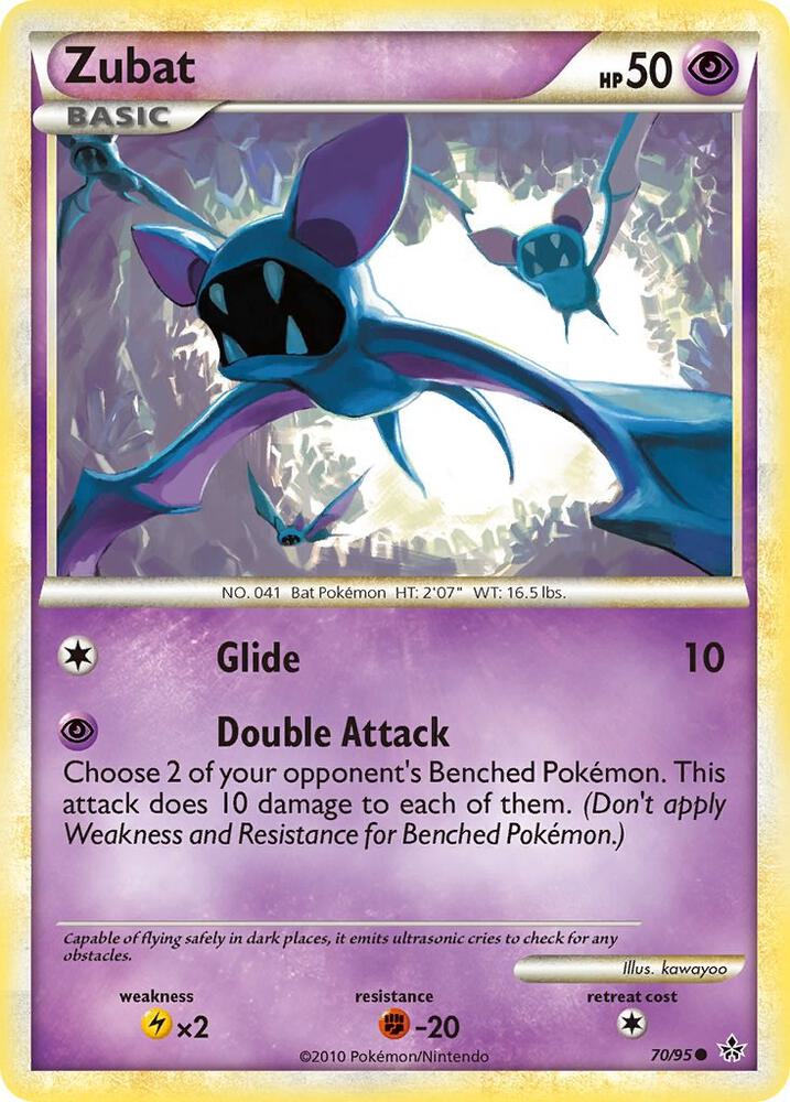 Zubat - 70/95 (UL) Light Played Reverse Holo