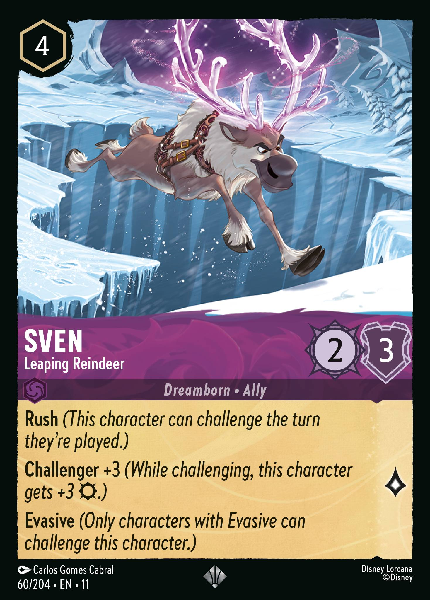Sven - Leaping Reindeer (060/204 - Winterspell) Super Rare