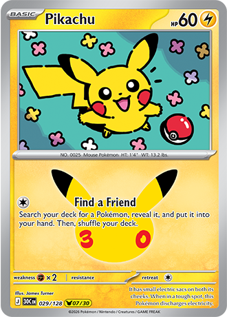 Pikachu - 029/128 (30C) Pikachu Rare