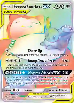 Eevee & Snorlax GX (191/181) Secret Rare
