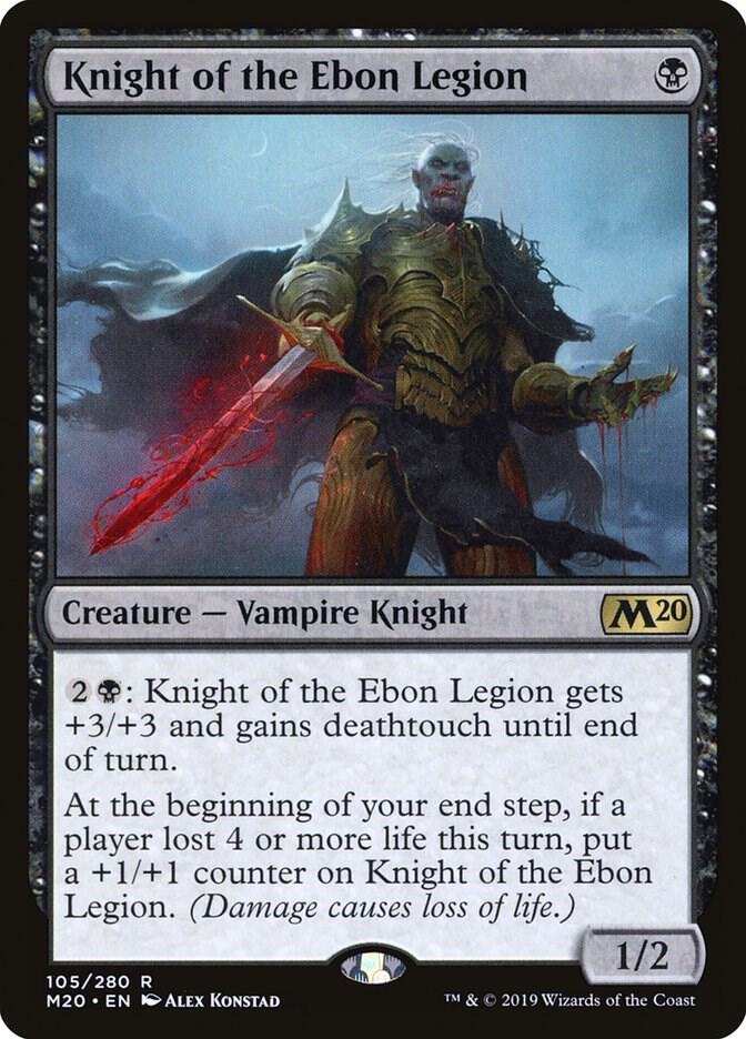 Knight of the Ebon Legion (M20-R-FOIL) Light Play