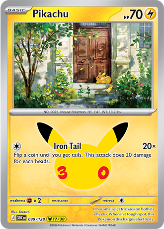 Pikachu - 039/128 (30C) Pikachu Rare