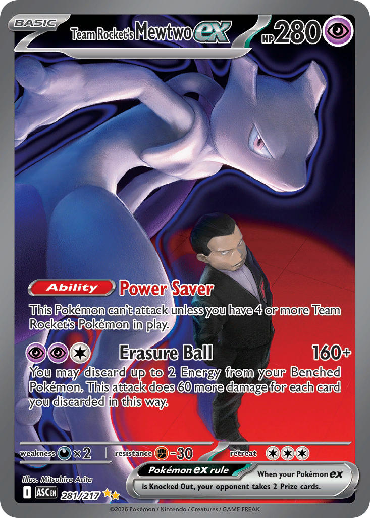 Team Rocket's Mewtwo ex - 281/217 (ASC) Special Illustration Rare