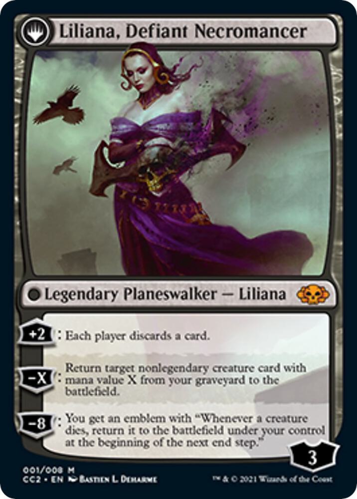 Liliana, Heretical Healer // Liliana, Defiant Necromancer(CC2-R-FOIL)