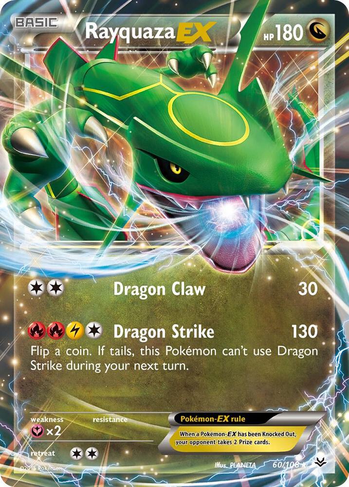 Rayquaza EX - 060/108 (ROS) Ultra Rare - Damaged Holofoil