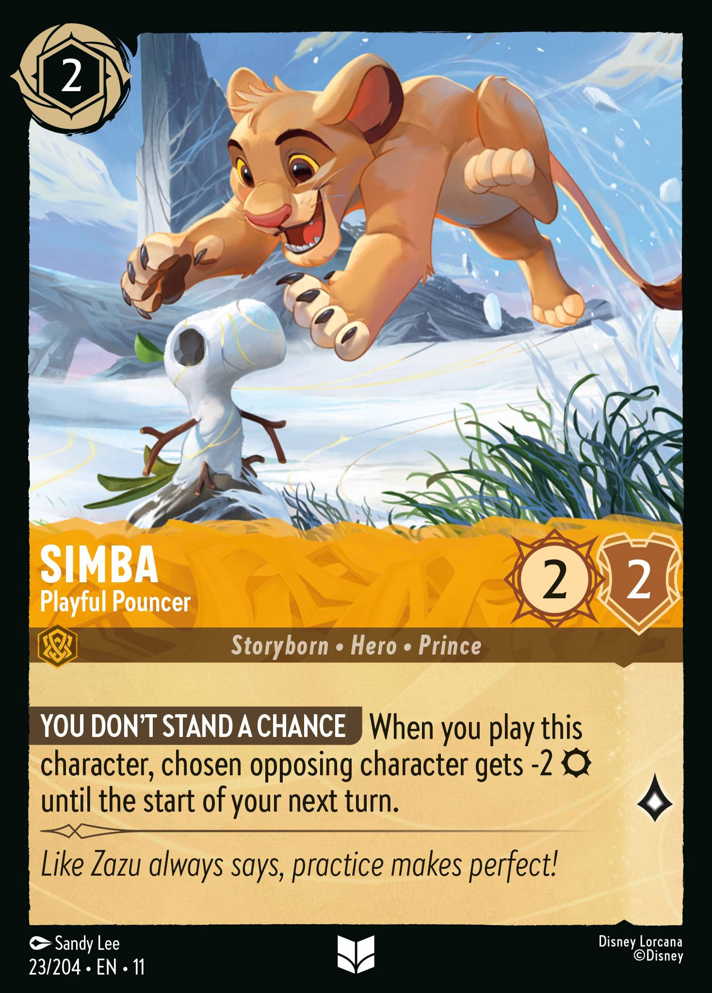Simba - Playful Pouncer (023/204 - Winterspell) Uncommon