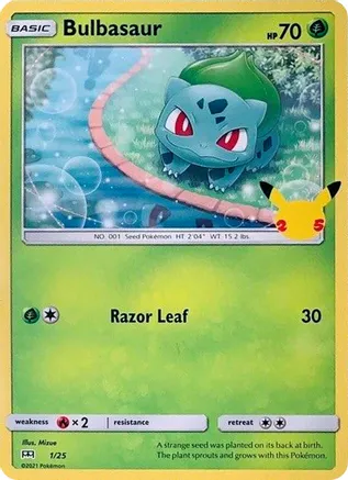 Bulbasaur (1/25) 25th Anniversary Foil