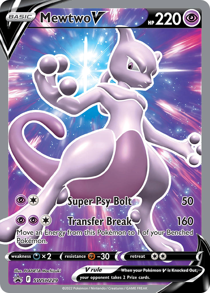 Mewtwo V - SWSH229 (SWSH:PR) Promo - Near Mint Holofoil