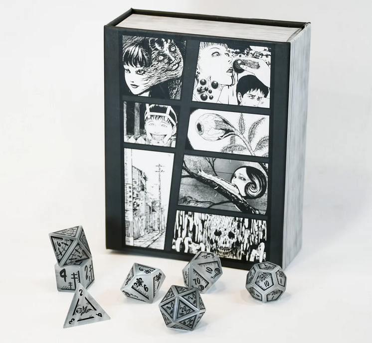 Junji Ito Collection Grey Cat's Eye Gemstone Dice Set