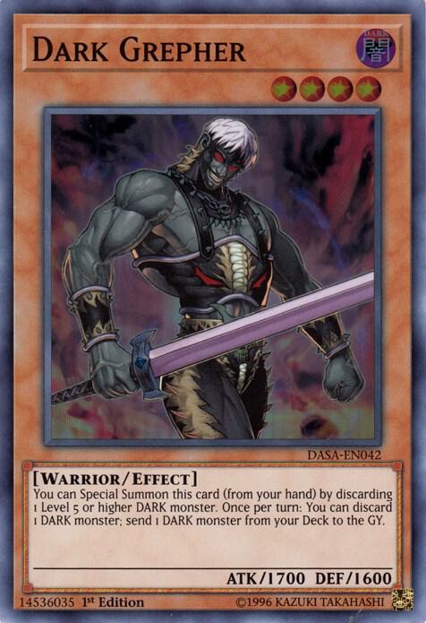 Dark Grepher (DASA-EN042) Super Rare - Near Mint 1st Edition
