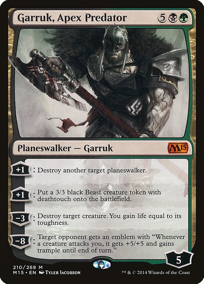 Garruk, Apex Predator (M15-M-FOIL) Light Play