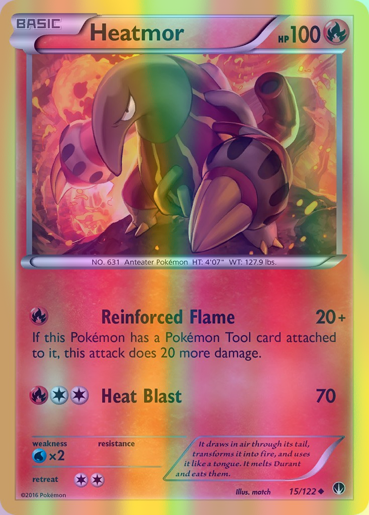 Heatmor - 015/122 (BKP) Uncommon - Near Mint Reverse Holofoil