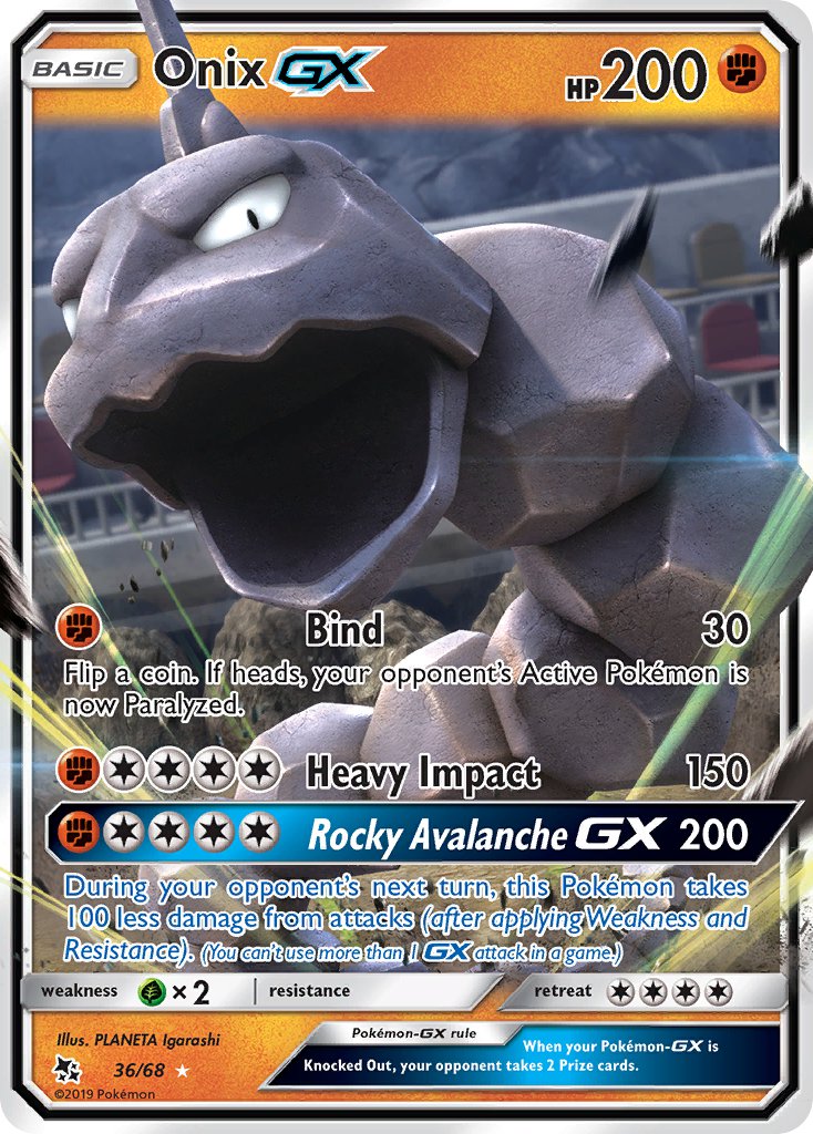 Onix GX - 36/68 (HIF) Ultra Rare - Near Mint Holofoil