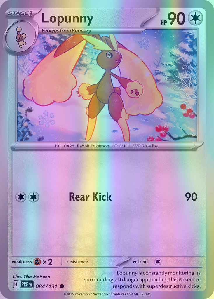 Lopunny - 084/131 (PRE) Common - Near Mint Reverse Holofoil