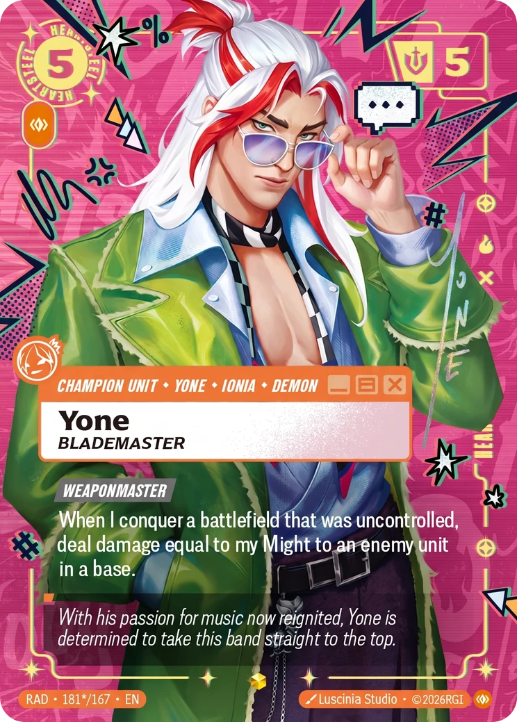 Yone, Blademaster (Heartsteel Signature) - 181*/167 (RAD) Showcase