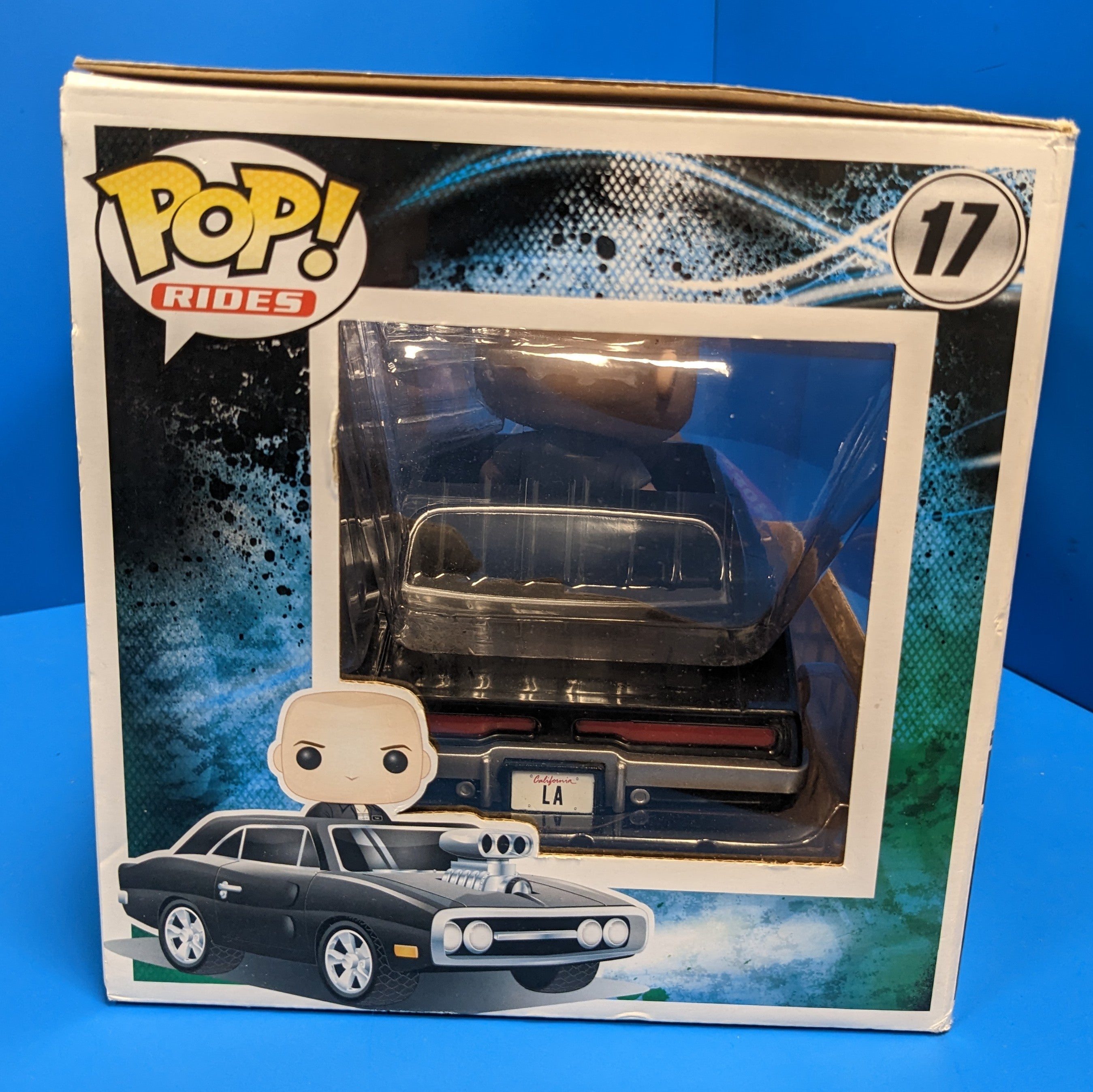 POP Figure Rides: Fast & Furious #0017 - Dom Toretto in 1970 Charger (Damaged Box)