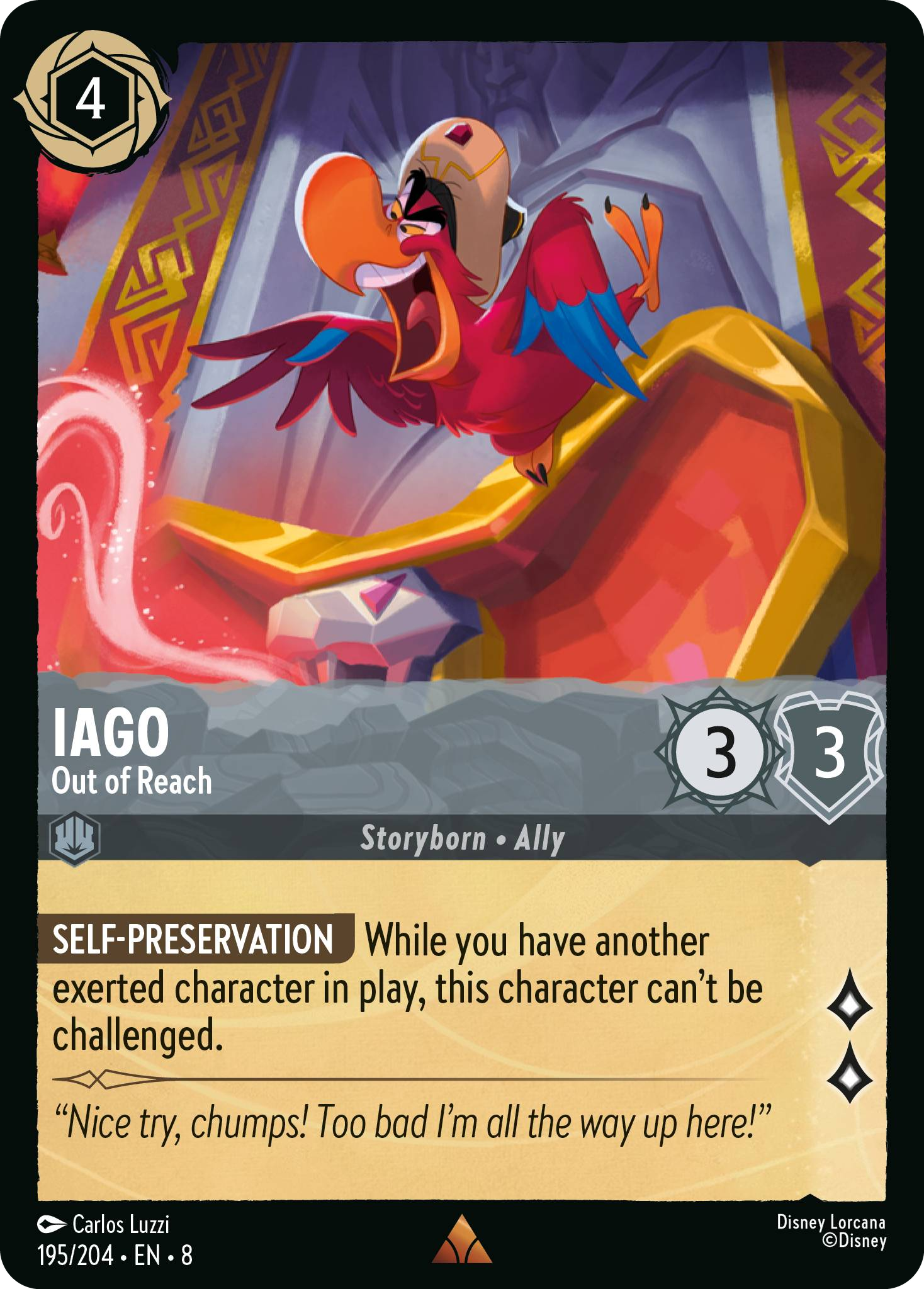 Iago - Out of Reach (Reign of Jafar - 195/204 ) Rare