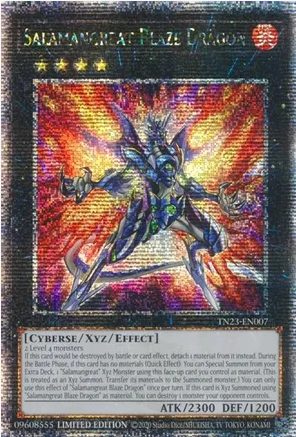 Salamangreat Blaze Dragon (TN23-EN007) Quarter Century Secret Rare