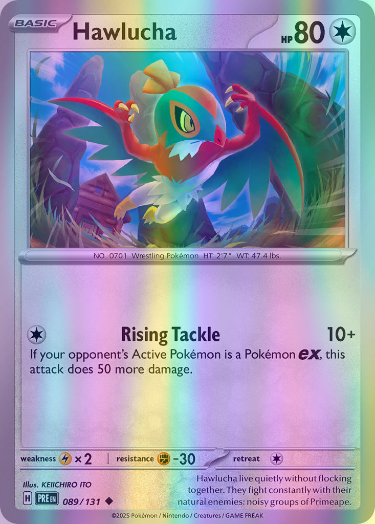 Hawlucha - 089/131 (PRE) Uncommon - Near Mint Reverse Holofoil